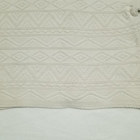 VINTAGE 80s GAP Cream Aztec Print Cropped Sweater - Picture 9 of 11